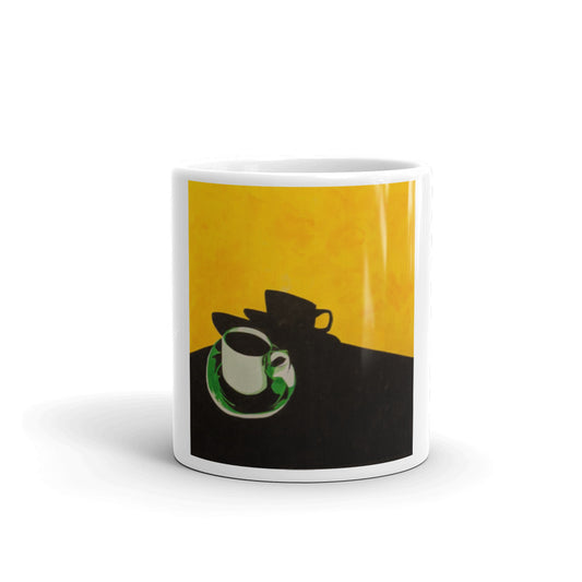 Black Coffee, Yellow Wall mug