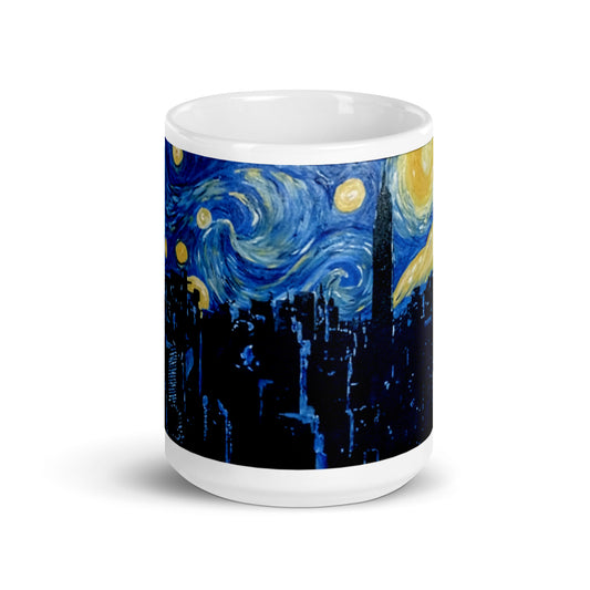 Starry Night Over Manhattan Mug